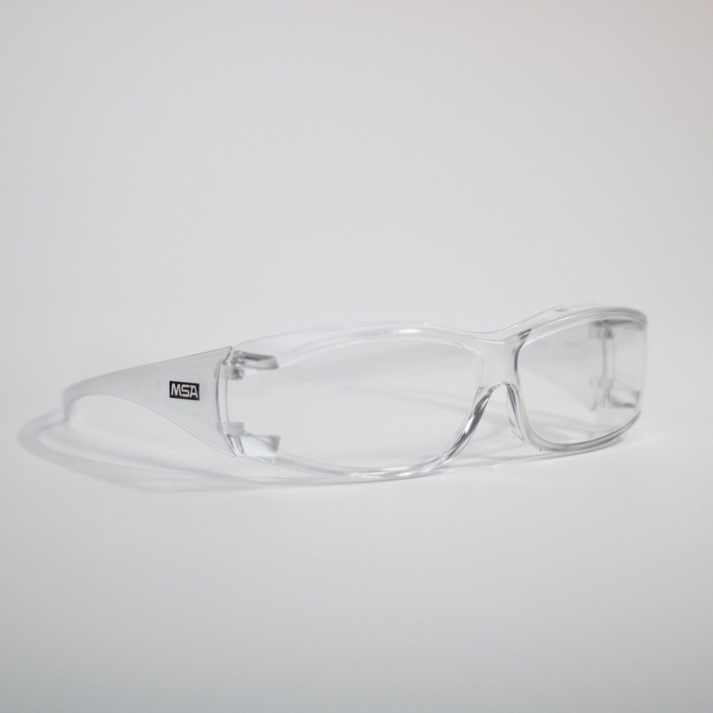 Glasses, OvrG II Sightgard Safety Glasses, (For Use Over Small-to-Medium Framed Glasses), Clear, Polycarbonate Material, Impact-rated (Z87+), Maximum UV Protection ("U6"), Integral Padded Nose Bridge, ANSI/ISEA Z87.1-2010, MSA P/N 10118475