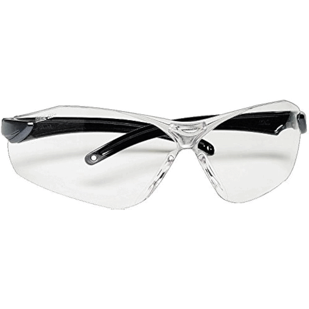 Glasses, Vista Sightgard Safety Glasses, Clear Lenses, Polycarbonate Material, Impact-rated (Z87+), Tuff Stuff Anti-Scratch Coating, Lightweight Single Lens, ANSI/ISEA Z89.1-2010. MSA P/N 10070914