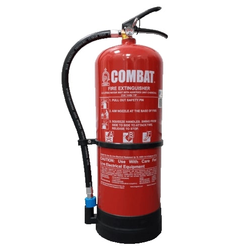 Extinguisher, Fluorine Free Foam (FER T1), 6 Litre, PH 7.5 - 8.5, Density: 1.15g/ml @ 20 oC, Stored Pressure, EN3, SS EN3, NTA 8133:2021, Rating: 13A/34B/75F, Class of Fire: ABCF/Lithium-ion/Dielectric, Working Temp: -20°C to 60°C, Working Pressure: 7 Bar, Green Label Approved, LPCB Approved, PSB, Cert No. UL EX28800, Combat. Lingjack P/N C-6LISE