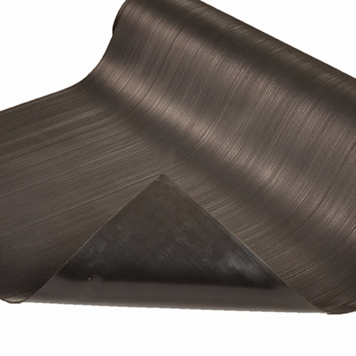 Matting, 750 V-Groove 6' Black, Runner/Rubber (75' per Roll). P/N 750R0675BL previously 750C0072BL