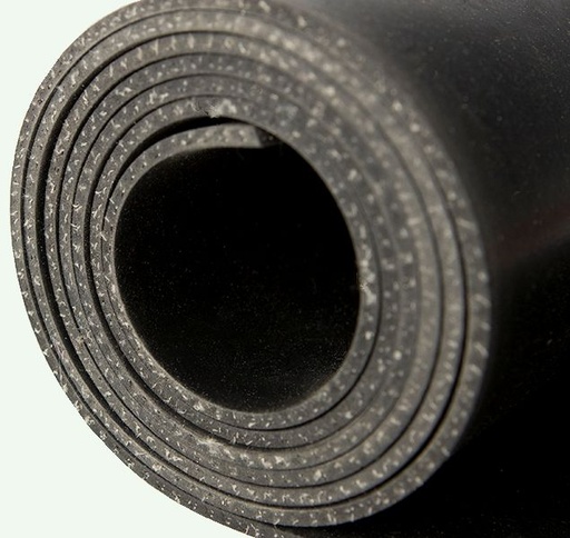 Sheeting, Ins. 1/8" NR 55" Black 65deg +/-5 Shore 'A' Natural Rubber Sheeting C/W 1 Ply Insertion x 3mm thick Supplied in rolls: 1.4 metre wide x 10 metre long x 3.0mm thick. JFlex P/N 013 307 030
