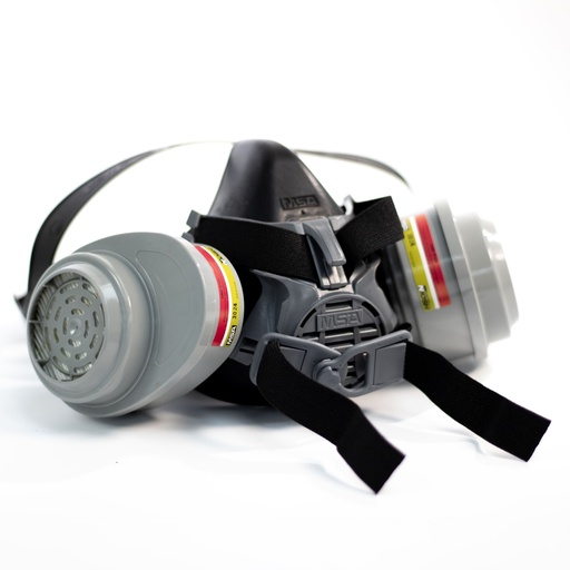 Resp (KIT), 420M, GMEP100  MSA Advantage 420 Half-Mask Respirator (Med), Unibond Over-Mold Facepiece, AnthroCurve Face-Seal, Four Point Yoke and Harness, (2) Inhalation Valves, (1) Exhalation Valve P/N 10102183 P/N 808074 c/w GME-P100 (Multigas) Cartridges P/N 815366